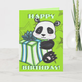 Tarjeta de cumpleaños Panda