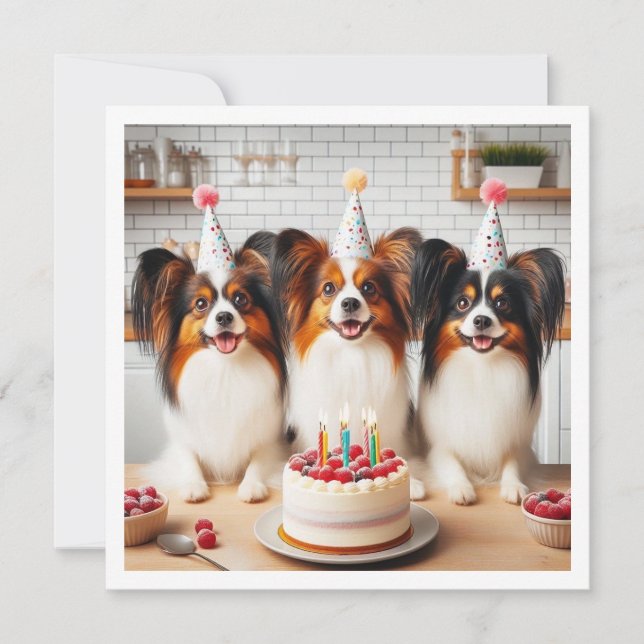 Tarjeta de cumpleaños Papillon, tarjeta Papillon,  (Anverso)