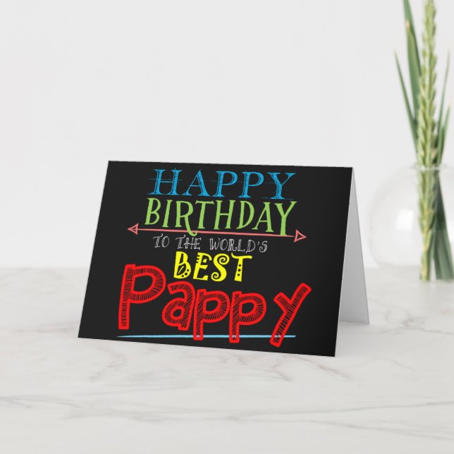 Tarjeta de cumpleaños Pappy (Anverso)