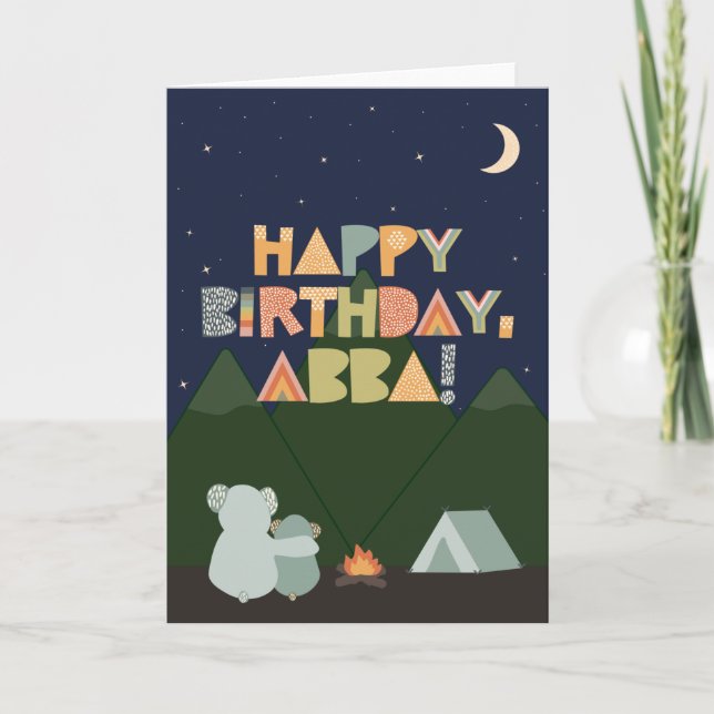 Tarjeta de cumpleaños para Abba (Anverso)