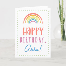 Tarjeta de cumpleaños para Abba