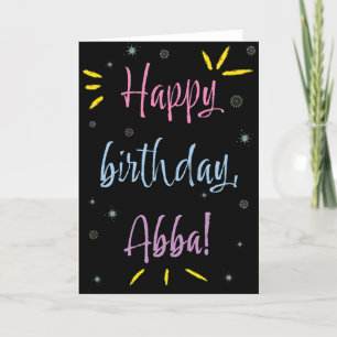 Tarjeta de cumpleaños para Abba