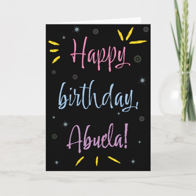 Tarjeta de cumpleaños para Abuela (Anverso)