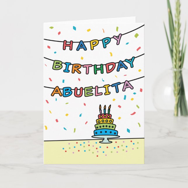 Tarjeta de cumpleaños para Abuelita (Anverso)