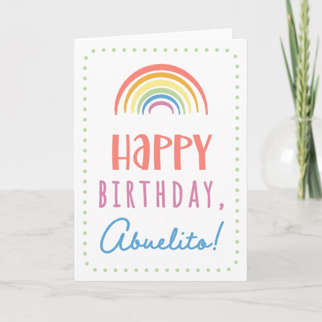 Tarjeta de cumpleaños para Abuelito (Anverso)