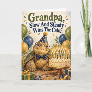 Tarjeta de cumpleaños para abuelo lento y constant