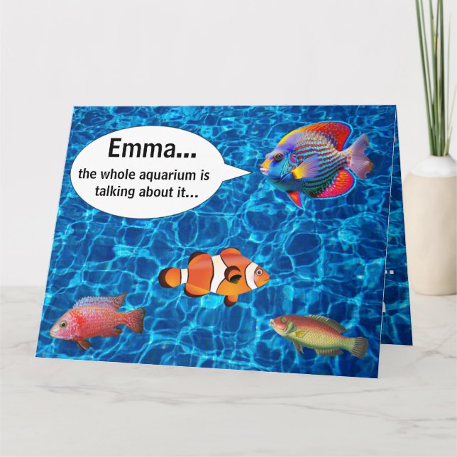Tarjeta de cumpleaños para acuario de peces tropic (Anverso)