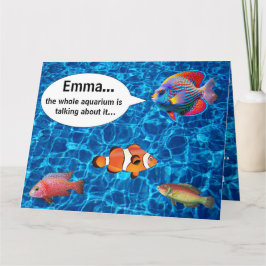 Tarjeta de cumpleaños para acuario de peces tropic