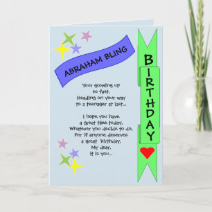 Tarjeta de cumpleaños para adolescentes