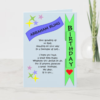 Tarjeta de cumpleaños para adolescentes