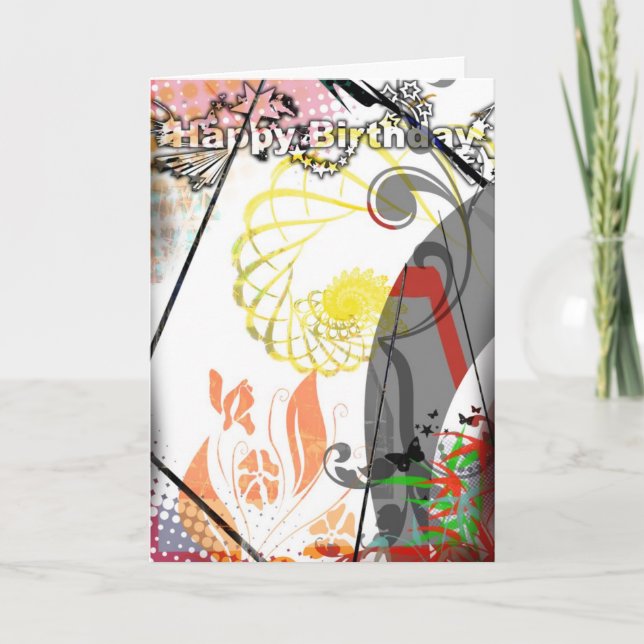 Tarjeta de cumpleaños para adolescentes y adultos  (Anverso)