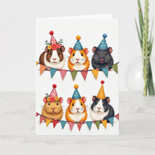 Tarjeta de cumpleaños para adorables criaturas pel