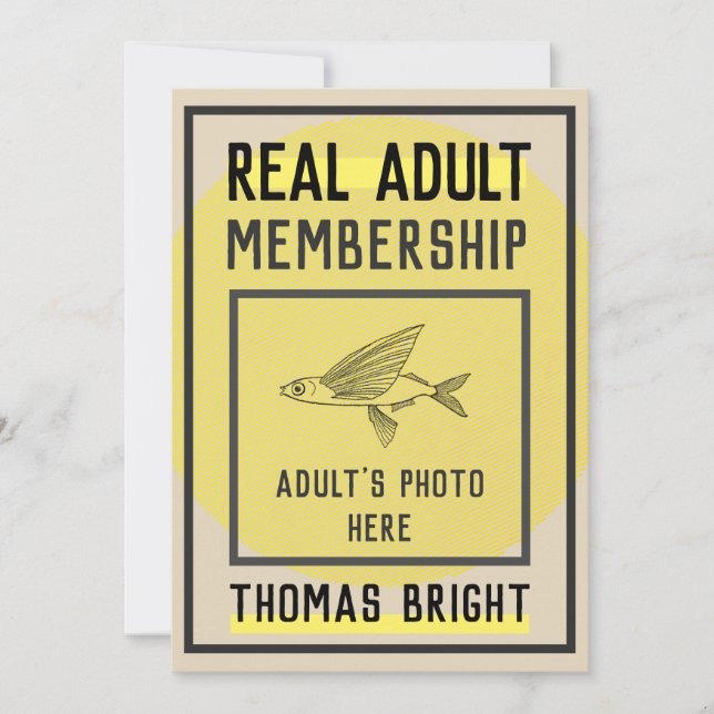 Tarjeta de cumpleaños para adultos real diseño mod (Anverso)