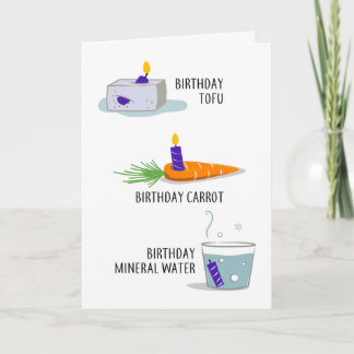 Tarjeta de cumpleaños para alimentos saludables