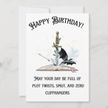 Tarjeta de cumpleaños para amante de libros subido