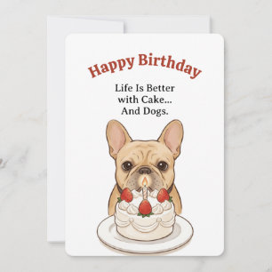 Tarjeta de cumpleaños para amante de perros con Bu
