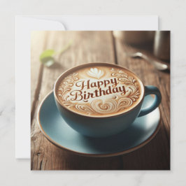 Tarjeta de cumpleaños para amante del café