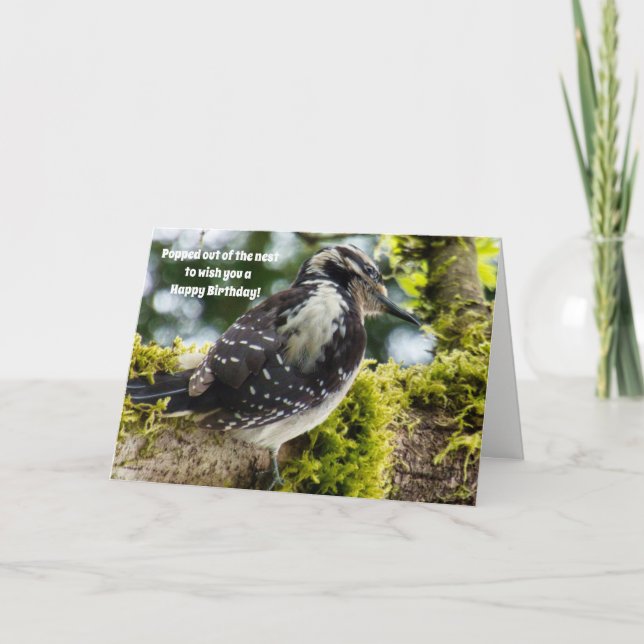 Tarjeta de cumpleaños para amantes de las aves (Anverso)