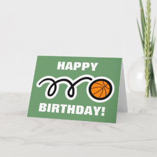 Tarjeta de cumpleaños para amantes del baloncesto