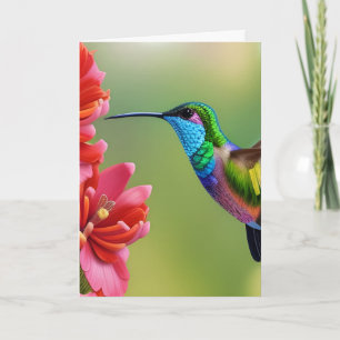 TARJETA DE CUMPLEAÑOS PARA AMIGO COLIBRÍ