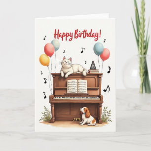 Tarjeta de cumpleaños para amigo con música de pia