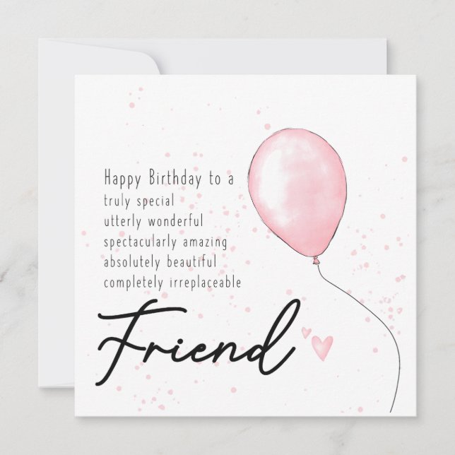 Tarjeta De Cumpleaños Para Amigo - Hermana De Cong (Anverso)