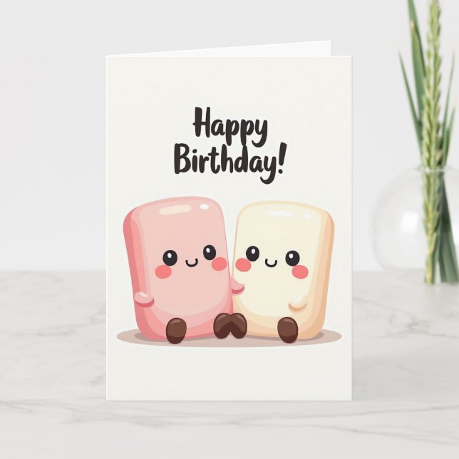 Tarjeta de cumpleaños para amigos dulces (Anverso)