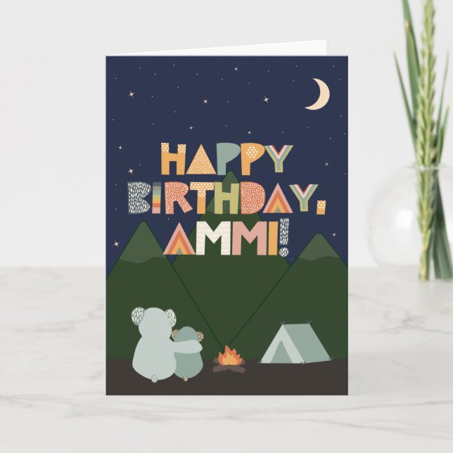 Tarjeta de cumpleaños para Ammi (Anverso)