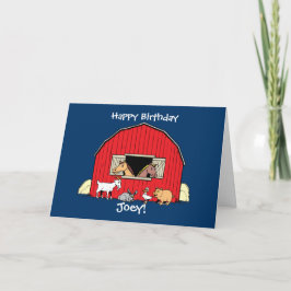 Tarjeta de cumpleaños para animales de granja de n