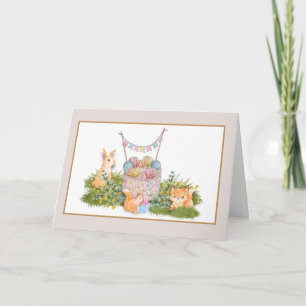 Tarjeta de cumpleaños para animales de Woodland