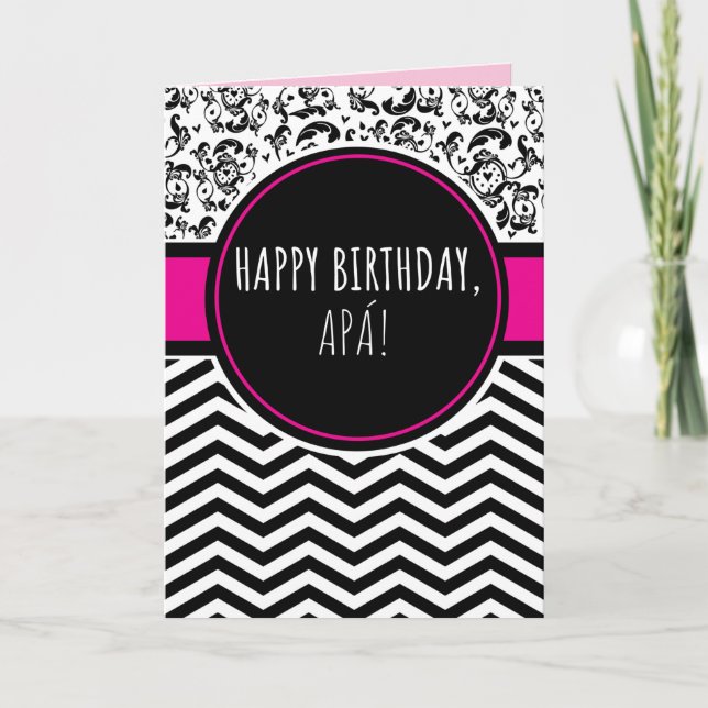 Tarjeta de cumpleaños para Apá (Anverso)