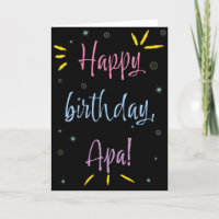 Tarjeta de cumpleaños para Apa