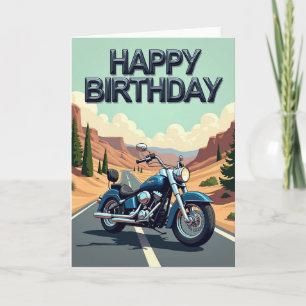 Tarjeta de cumpleaños para aventura en moto