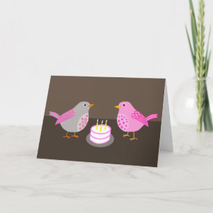 Tarjeta de cumpleaños para aves
