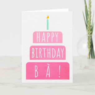 Tarjeta de cumpleaños para Bà