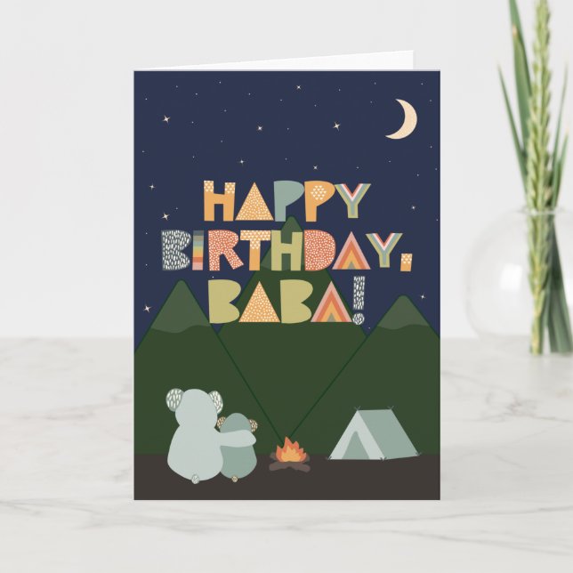Tarjeta de cumpleaños para Baba (Anverso)