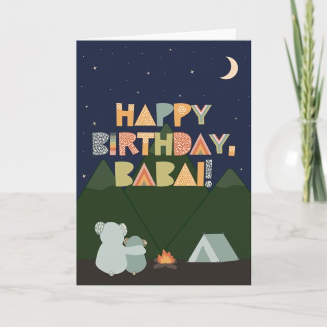 Tarjeta de cumpleaños para Babai (Anverso)