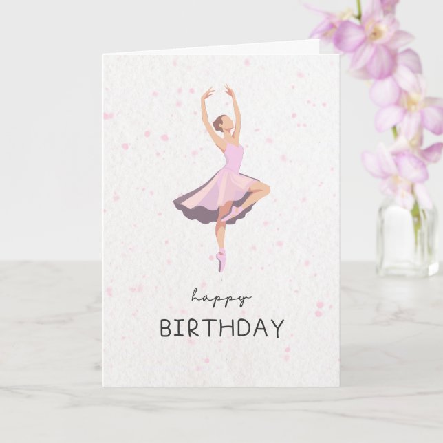 Tarjeta de cumpleaños para bailarín (Orquídea)