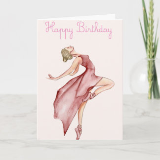 Tarjeta de cumpleaños para bailarina