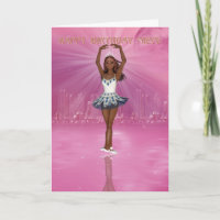 Tarjeta de cumpleaños para bailarina de ballet de 
