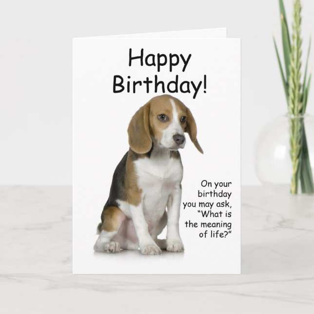 Tarjeta de cumpleaños para Beagle (Anverso)