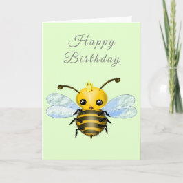Tarjeta de cumpleaños para bebé - Abeja - Su texto