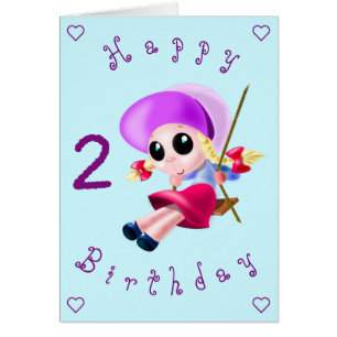 Tarjeta de cumpleaños para bebé Chica feliz - Su t