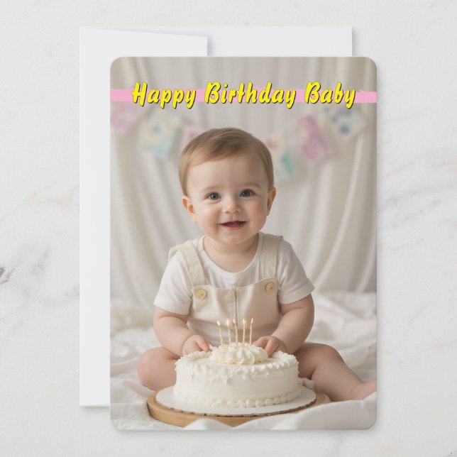 Tarjeta de cumpleaños para bebé dulce - Descarga i (Anverso)