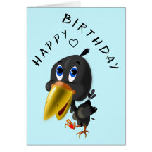 Tarjeta de cumpleaños para bebé Pájaro pequeño con