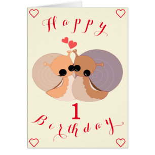 Tarjeta de cumpleaños para bebé Snack de pareja - 