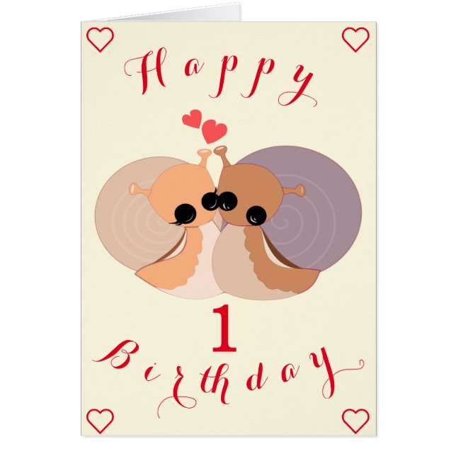 Tarjeta de cumpleaños para bebé Snack de pareja -  (Frente)
