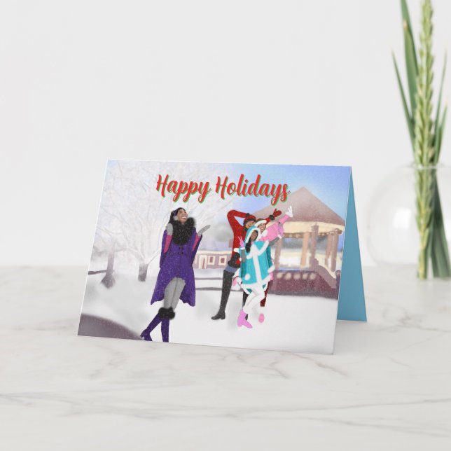 Tarjeta de cumpleaños para bebés de invierno (Anverso)