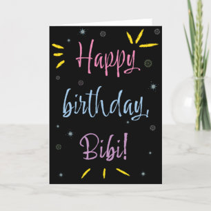Tarjeta de cumpleaños para Bibi