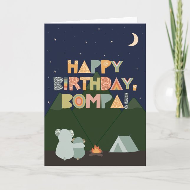 Tarjeta de cumpleaños para Bompa (Anverso)